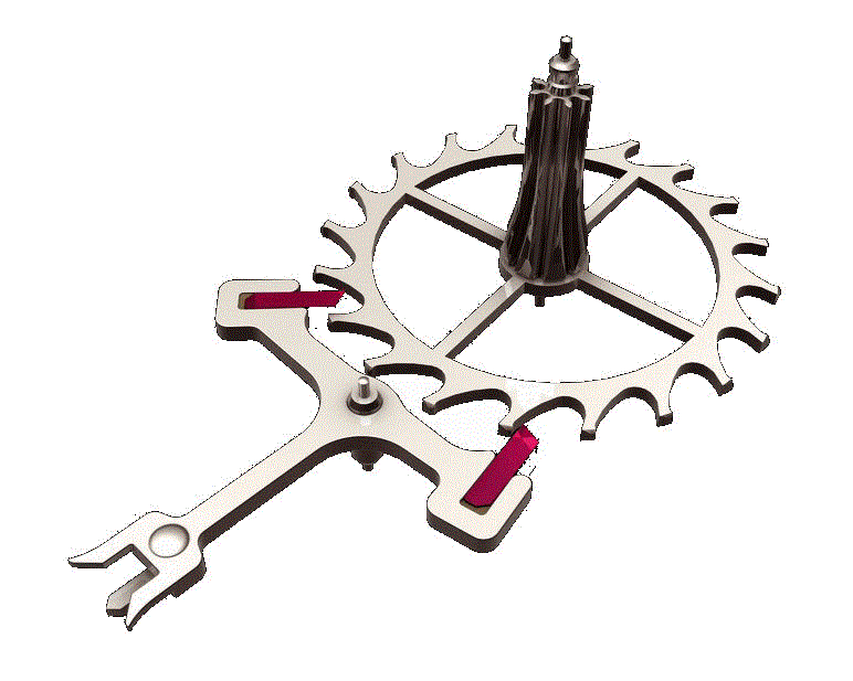 Ancre d'échappement pixélisée